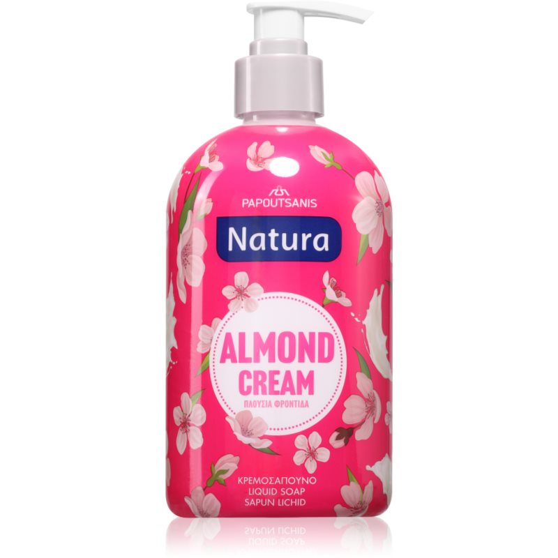 PAPOUTSANIS Natura Almond Cream tekuté mýdlo 480 ml