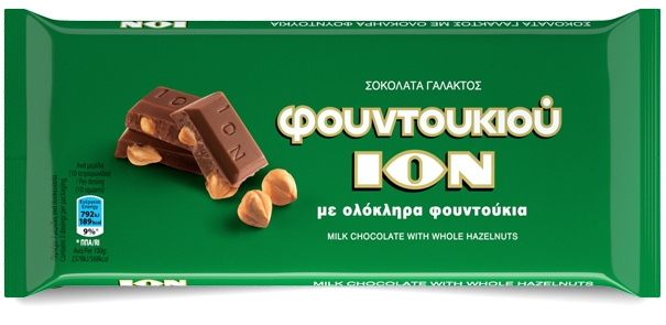 ION FUNTOUKIOU mléčná čokoláda s lískovými oříšky 100g