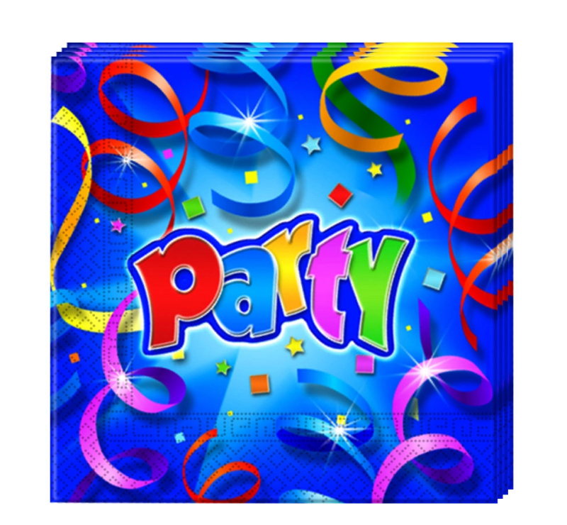 Procos Party streamers prismatic papírové ubrousky 33 × 33 cm (20 ks)