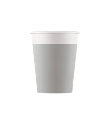 Procos EKO papírové kelímky ŠEDÉ, 200 ml, 8 ks