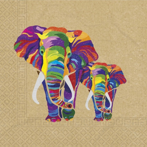 Moje Party UBROUSKY ECO Safari Slon 33x33cm 20ks