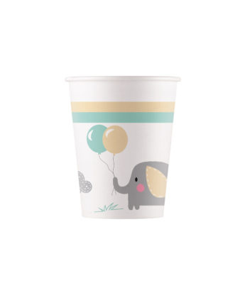 Procos EKO papírové kelímky "Baby Elephant", 200 ml, 8 ks