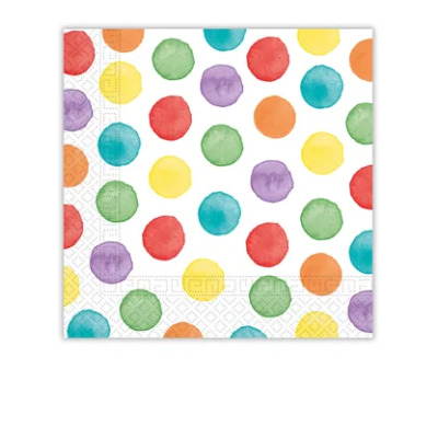 Ubrousky papírové 3vrstvé Akvarelové puntíky 33 × 33 cm 20 ks