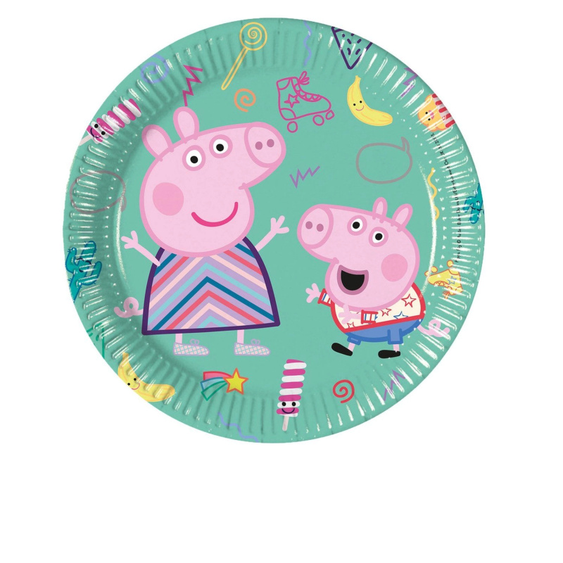 Peppa Pig papírové talíře FSC 20 cm (8 ks)
