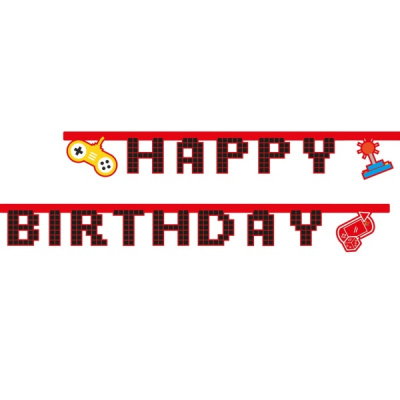 Banner Happy Birthday Game párty Albi