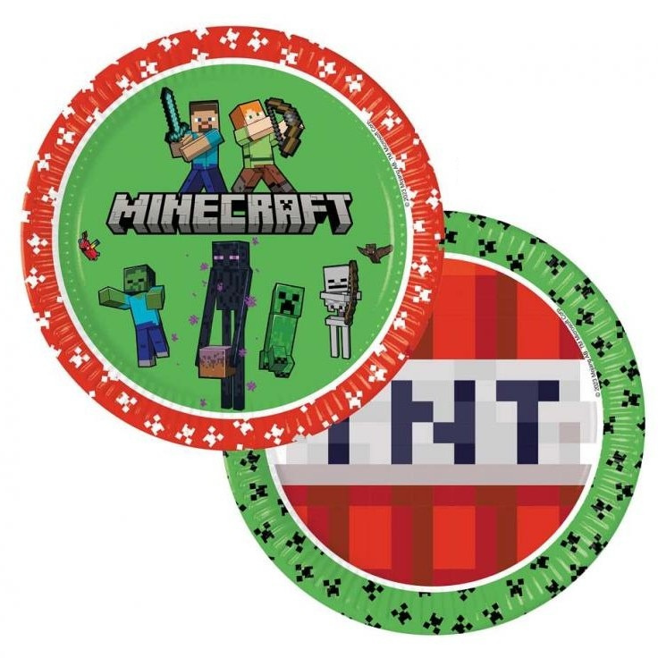 Talíře Minecraft  8 ks Albi