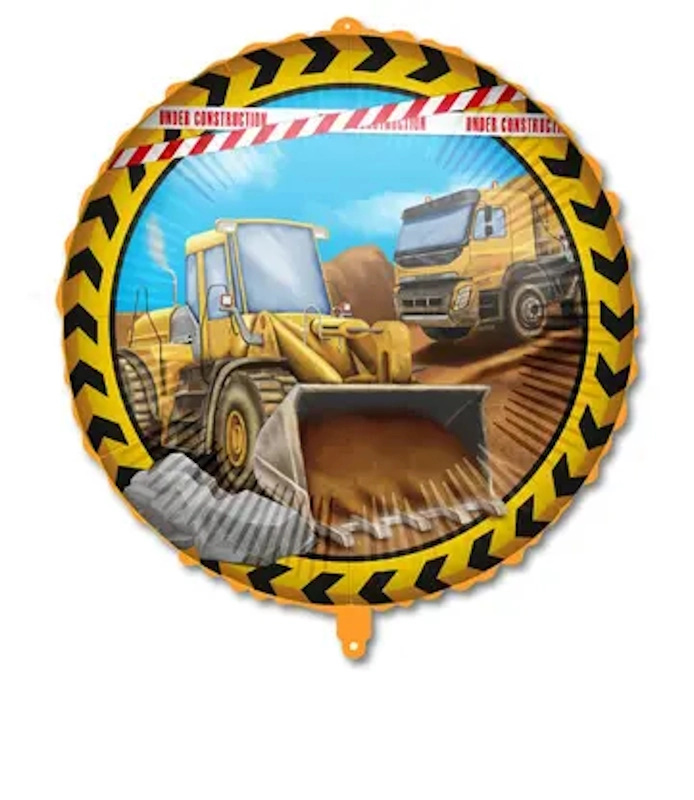 Balónek fóliový Stavební stroje 46 cm