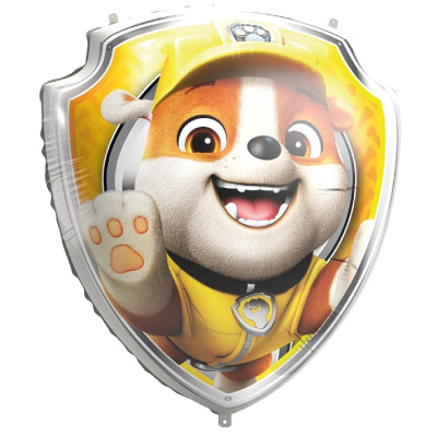 Fóliový balón PAW PATROL štít Rubble 68 × 75 cm