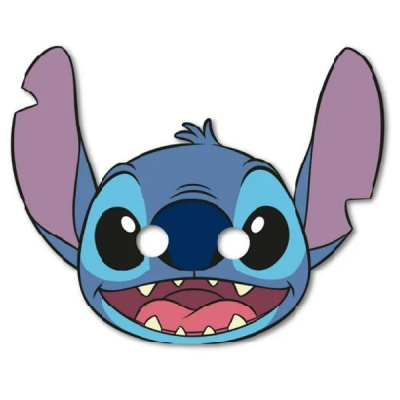 Karnevalová maska na obličej Stitch a Angel - sada 6 ks