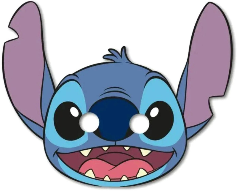 Karnevalová maska na obličej Stitch a Angel - sada 6 ks