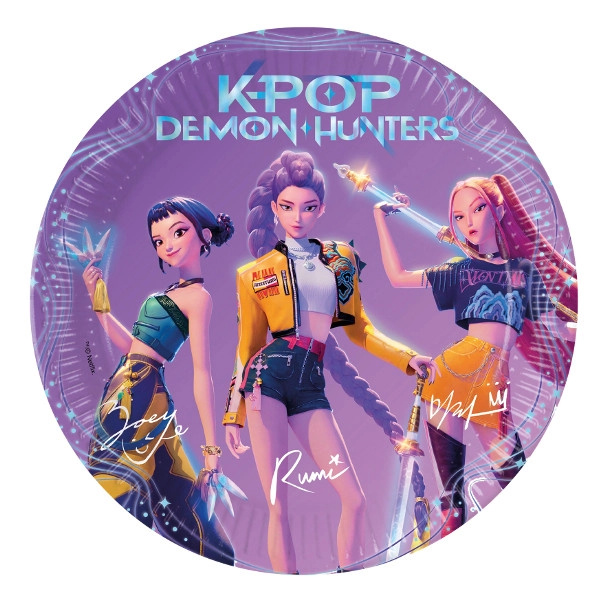 Papírové talířky Demon hunters k-pop 23 cm (8 ks)