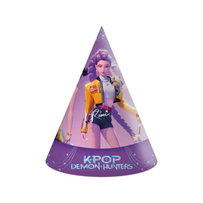 Papírové narozeninové čepičky K-Pop Demon Hunters
