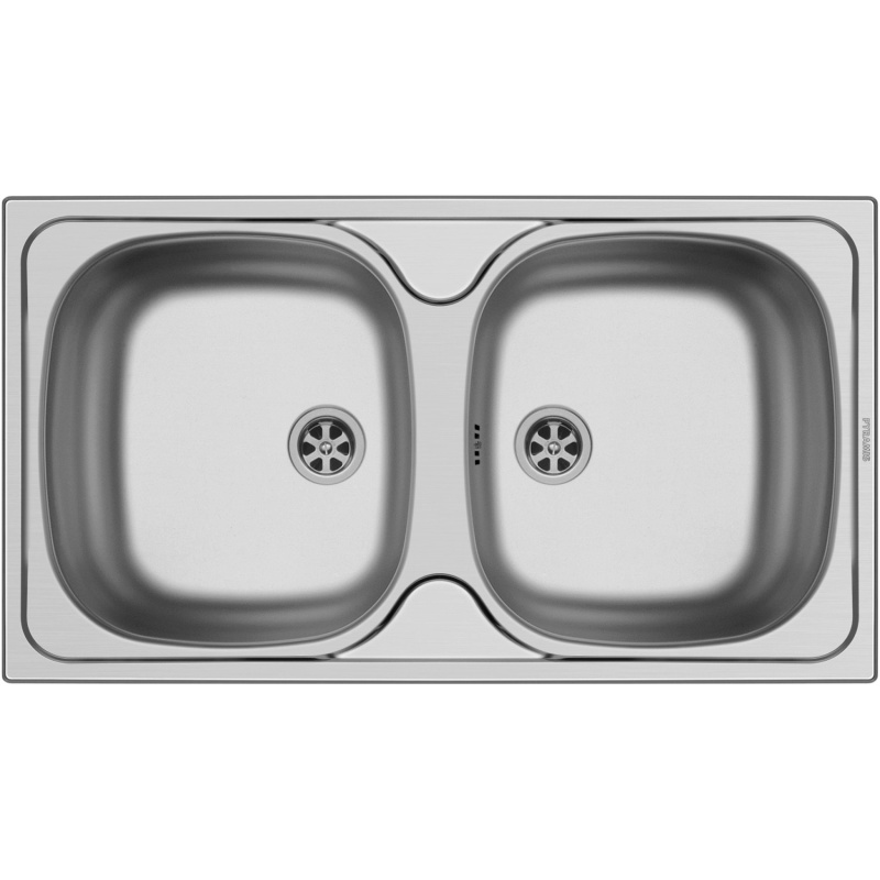 PYRAMIS Nerezový dřez E78 2B hladký, 78 x 43,5 cm (60 mm)