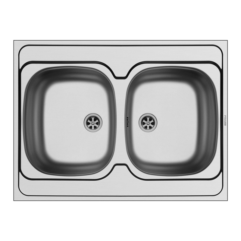 PYRAMIS Nerezový dřez INTERNATIONAL 2B hladký, 80 x 60 cm
