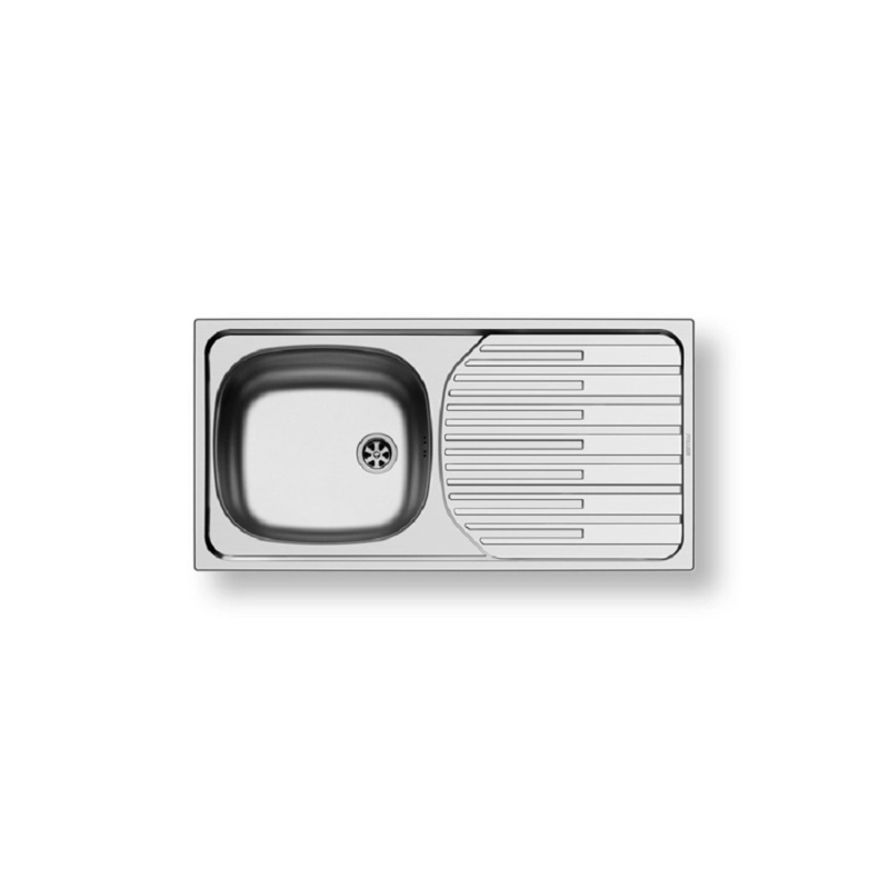 PYRAMIS Nerezový dřez ET33 FORK 1B 1D hladký, 86 x 43,5 cm