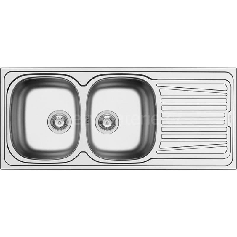 Pyramis Nerezový dřez Sparta 2B 1D, 116 x 50 cm