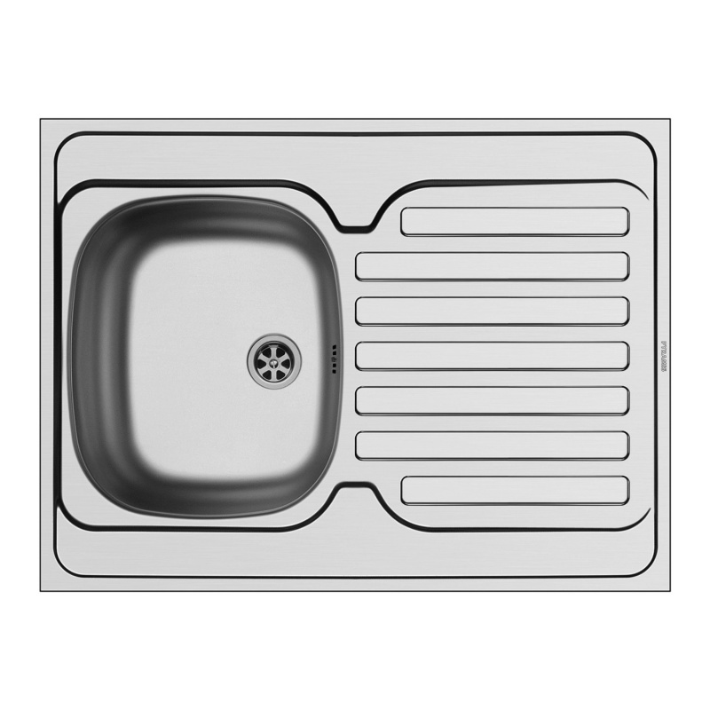 PYRAMIS Nerezový dřez INTERNATIONAL 1B 1D hladký, 80 x 60 cm