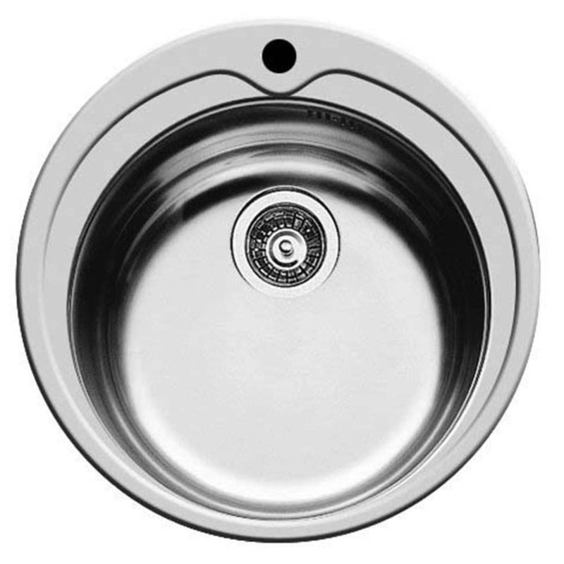 PYRAMIS Nerezový dřez KIBA 1B hladký, pr. 48,5 cm (92 mm)