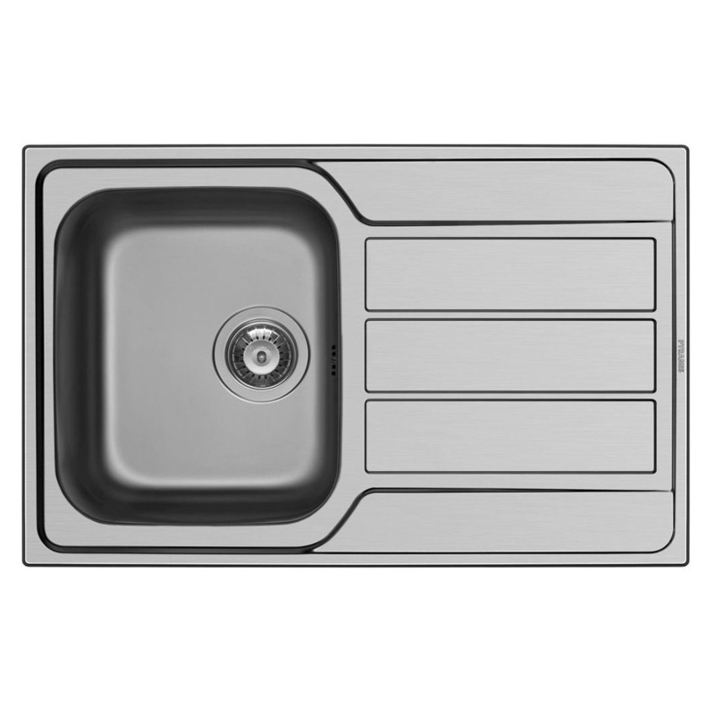 PYRAMIS Nerezový dřez ATHENA 1B 1D hladký - Satin 79 x 50 cm