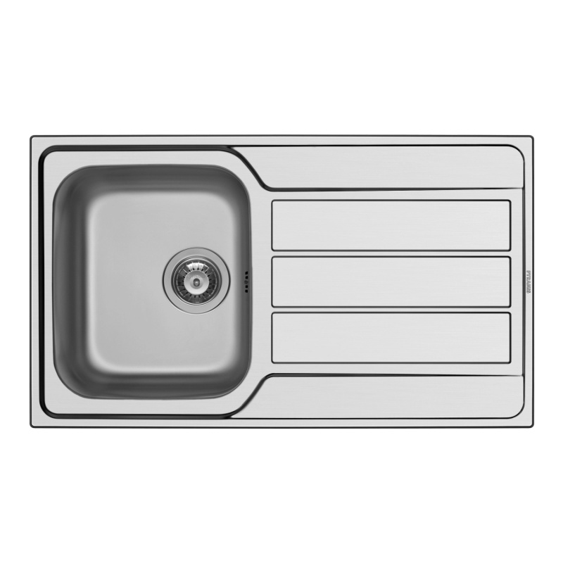 PYRAMIS Nerezový dřez ATHENA 1B 1D hladký, 86 x 50 cm