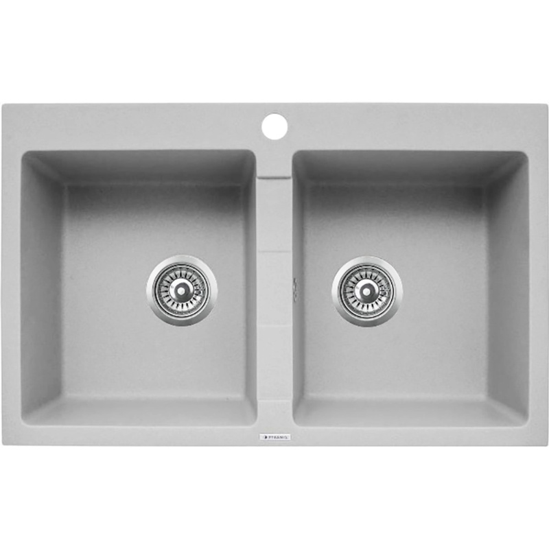 Pyramis Vestavný dřez Sparta 2B, pyragranite, šedá, 78 x 48 x 19 cm