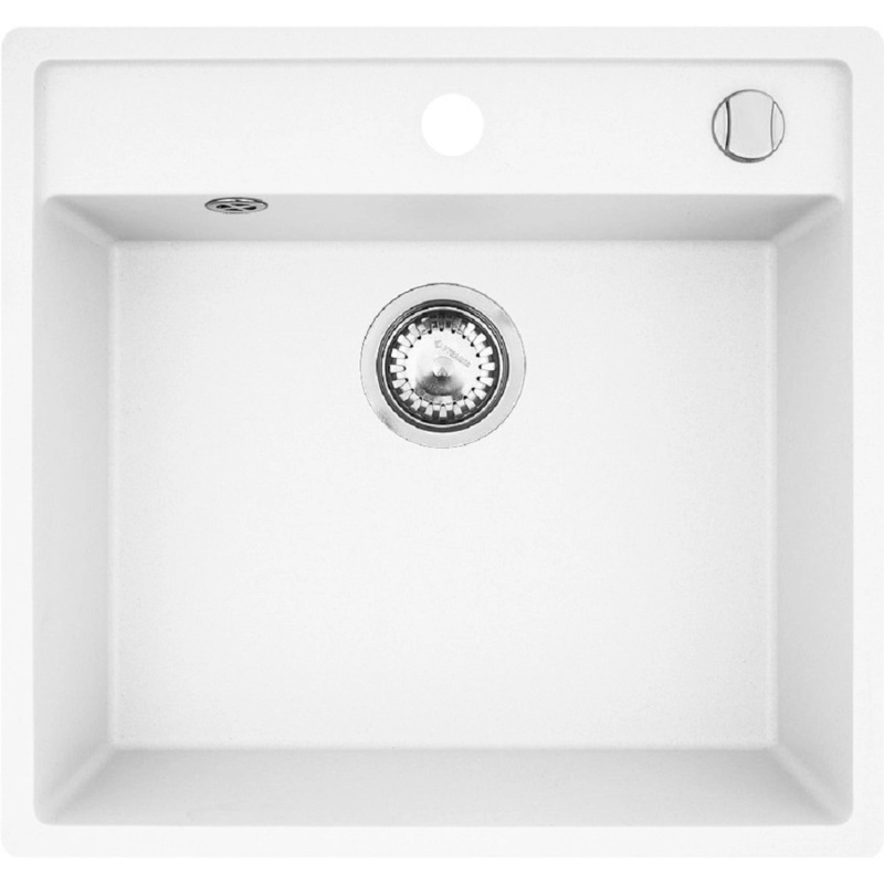 Pyramis Granitový dřez Camea 1B, snow, 50 x 53 cm