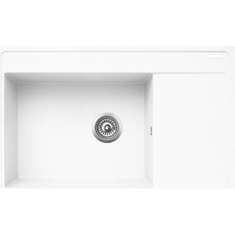 Pyramis Granitový dřez s odkapávačem Camea 1B 1D, snow LH, 79 x 50 cm