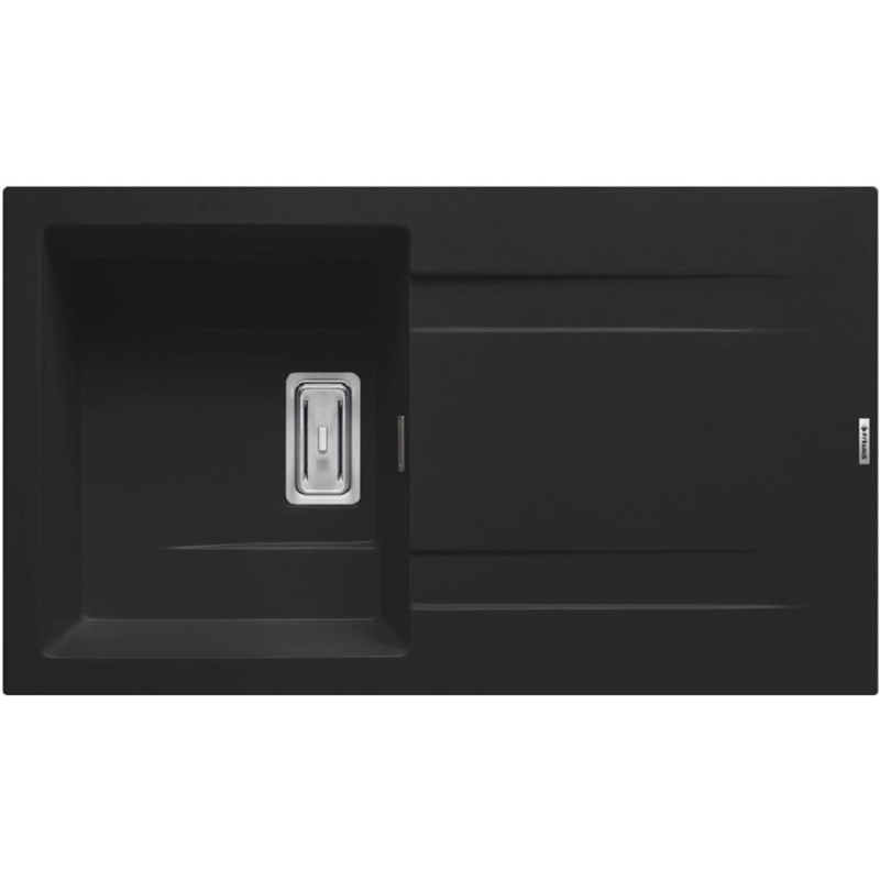 Pyramis Granitový dřez s odkapávačem Kartesio 1B 1D, carbon, 86 x 50 cm