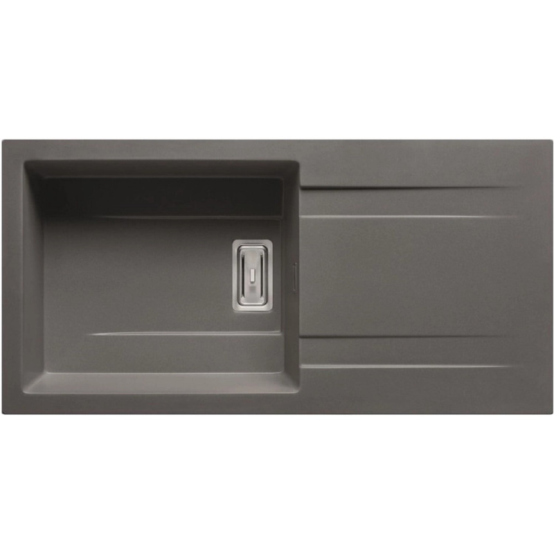 Pyramis Granitový dřez s odkapávačem Kartesio 1B 1D Plus, iron grey, 100 x 50 cm