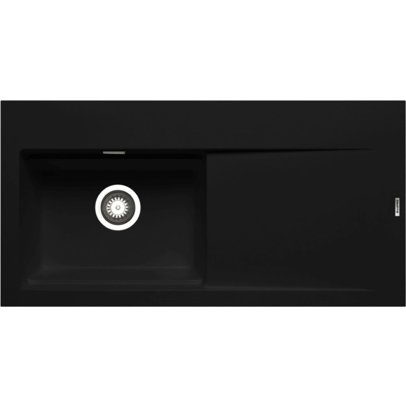 Pyramis Granitový dřez s odkapávačem Tekton 1B 1D LH, carbon, 100 x 51 cm