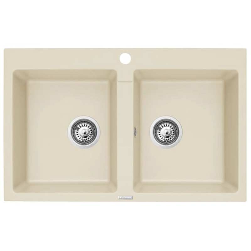 Pyramis Granitový dřez Sparta 2B, vanilla, 78 x 50 cm