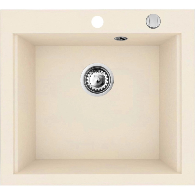 Pyramis Granitový dřez Siros 1B, vanilla, 57 x 51,5 cm