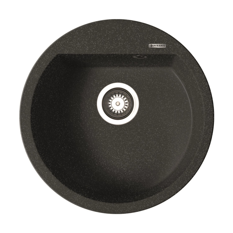 Pyramis Granitový dřez Alazia 1B, black, pr. 51 cm