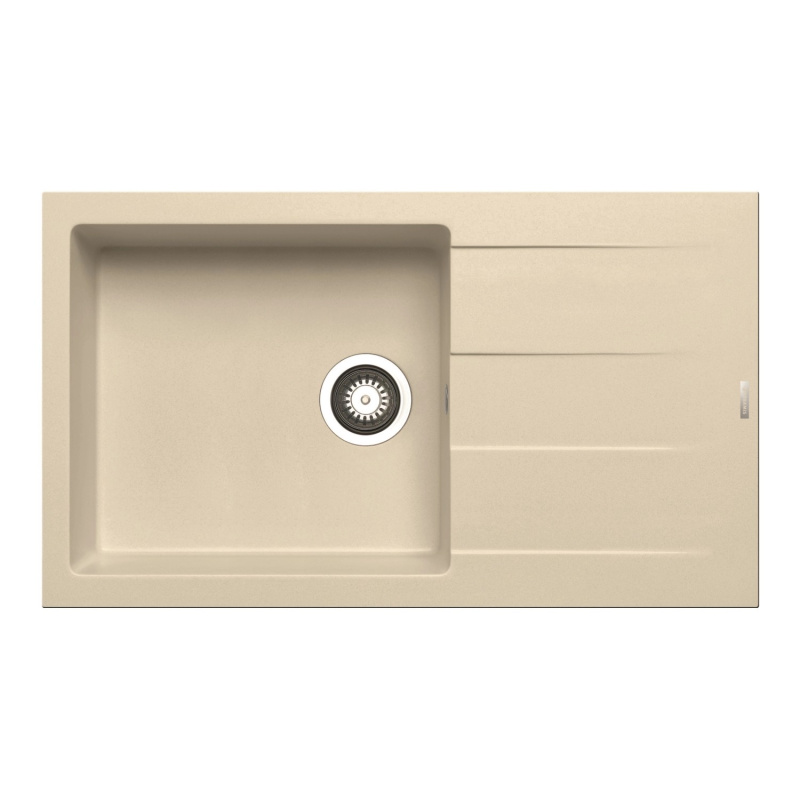 Pyramis Granitový dřez s odkapávačem Athlos 1B 1D Plus, ivory, 86 x 50 cm