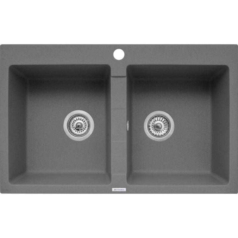 Pyramis Granitový dřez Sparta 2B, iron grey, 78 x 50 cm