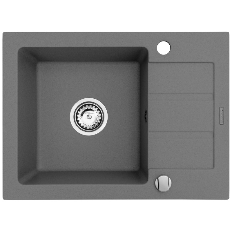 PYRAMIS Granitový dřez NEXT 1B 1D Industrial Grey 62 x 44 cm