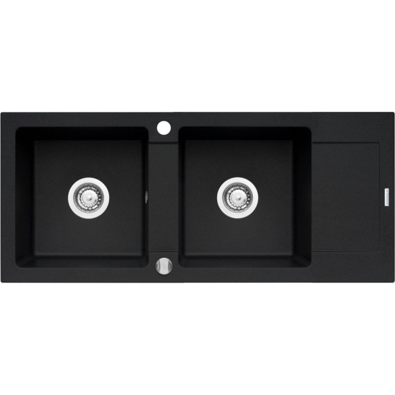 Pyramis Granitový dřez s odkapávačem Mido 2B 1D, volcano, 116 x 50 cm