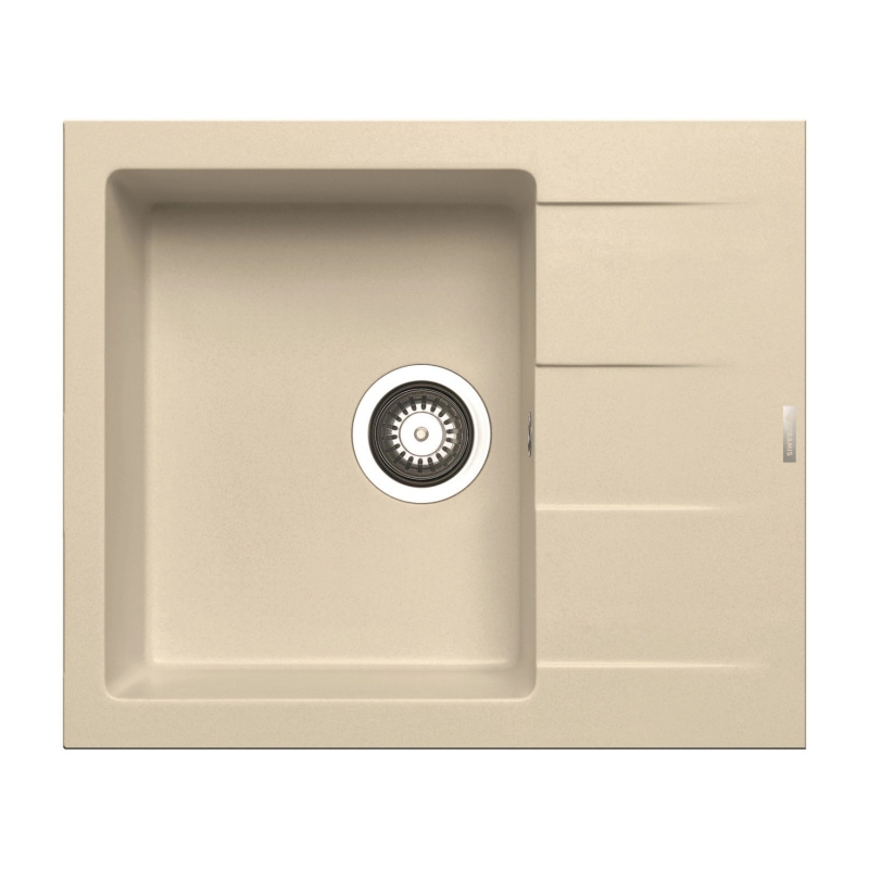 Pyramis Granitový dřez s odkapávačem Athlos 1B 1D, ivory, 59 x 50 cm