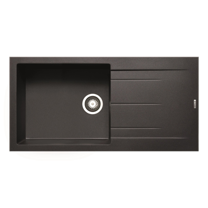 Pyramis Granitový dřez s odkapávačem Alazia 1B 1D, carbon, 100 x 50 cm