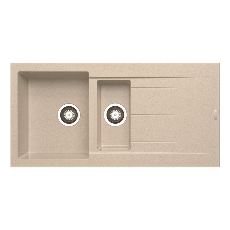 Pyramis Vestavný dřez Athlos 1 1/2B 1D, pyragranite, béžová, 100 x 50 x 20 cm