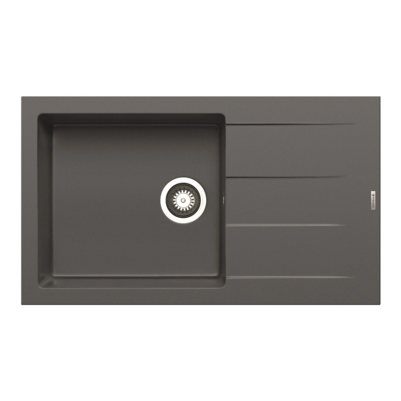 Pyramis Granitový dřez s odkapávačem Athlos 1B 1D Plus, iron grey, 86 x 50 cm