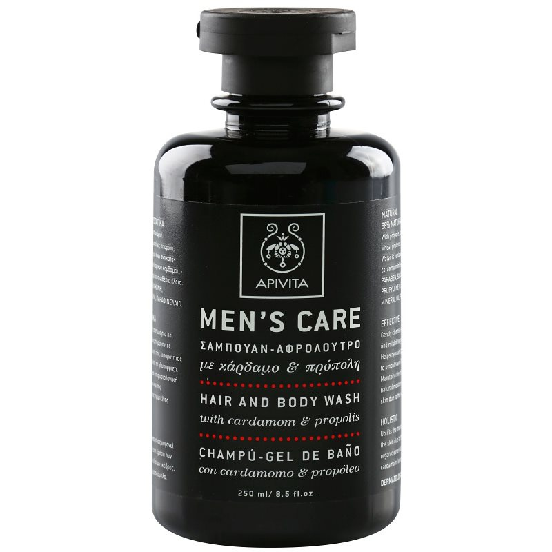 Apivita Men's Care Hair and Body Wash with Cardamon & Propolis šampon a sprchový gel 2 v 1 250 ml