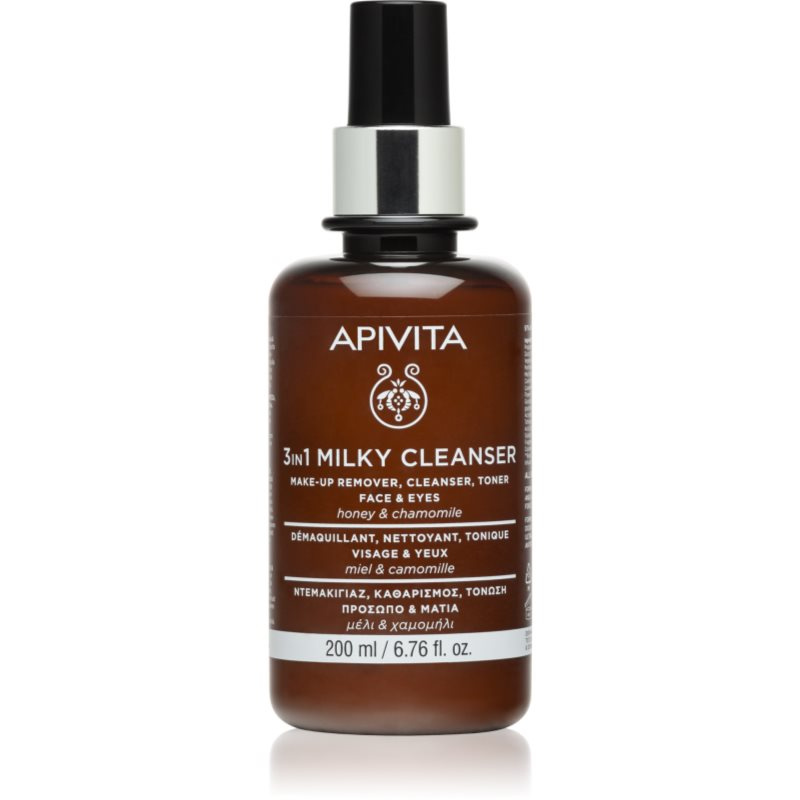 Apivita Cleansing Milk Face & Eyes čisticí mléko 3 v 1 na obličej a oči 200 ml
