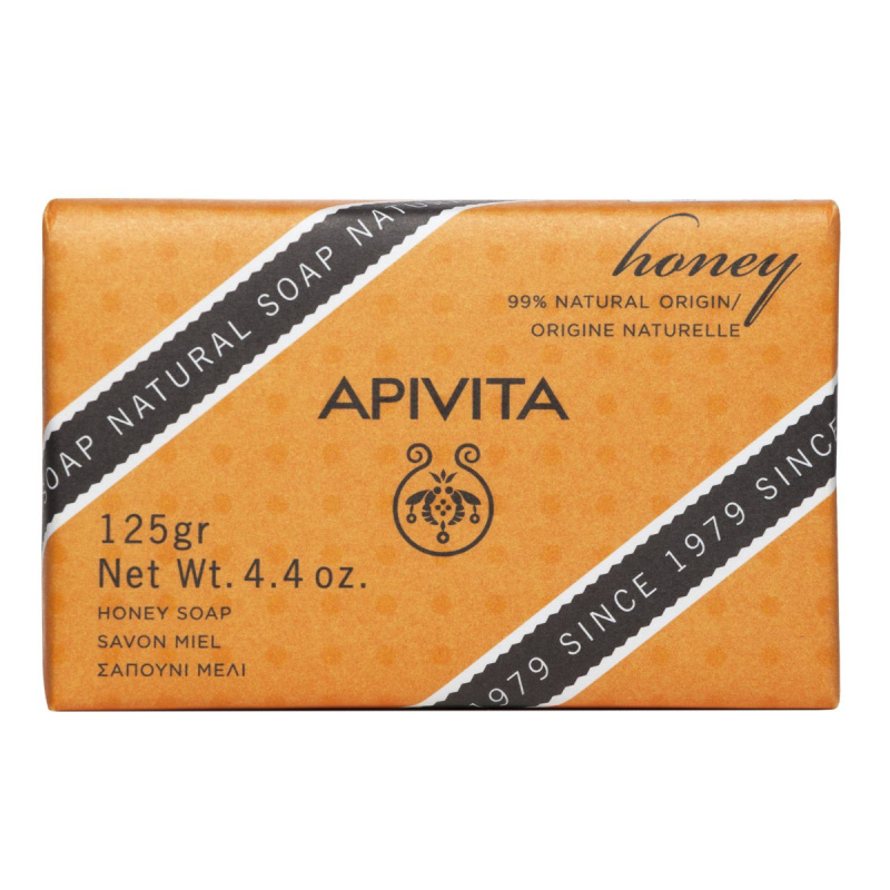 Apivita Natural Soap Honey čisticí tuhé mýdlo 125 g