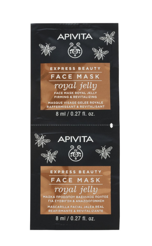 Apivita Express Beauty Anti-aging Face Mask Royal Jelly revitalizační pleťová maska se zpevňujícím účinkem 2x8 ml