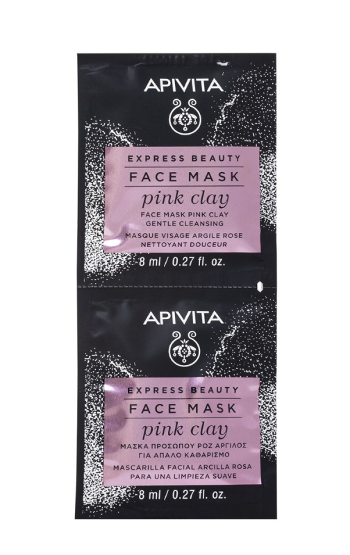 Apivita Express Beauty Cleansing Face Mask Pink Clay čisticí maska na obličej 2x8 ml