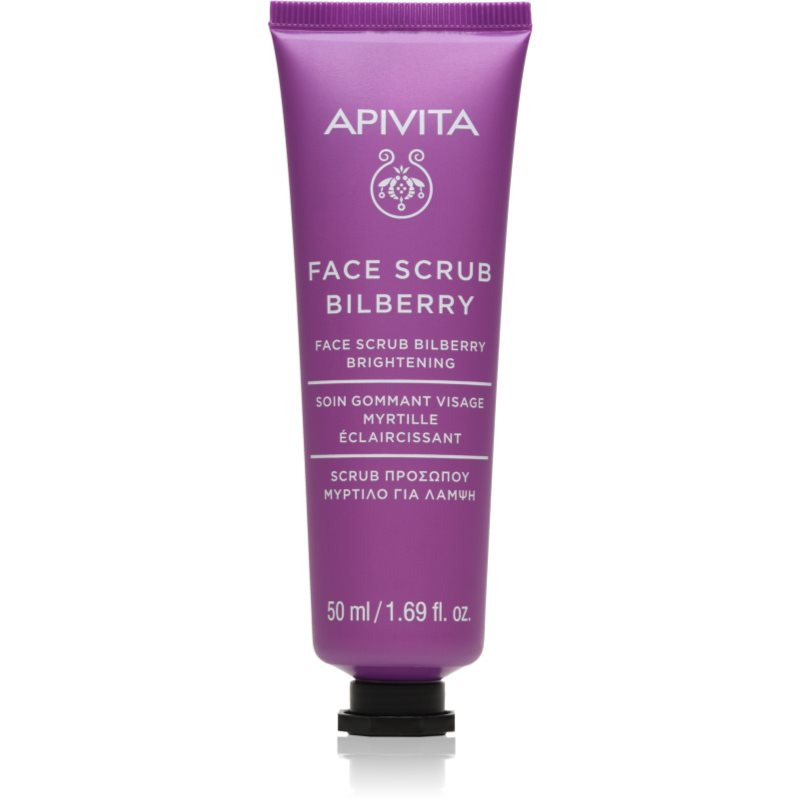 Apivita Face Scrub Bilberry rozjasňující peeling 50 ml