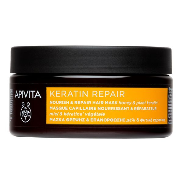 Apivita Keratin Repair Nourish Repair Hair Mask obnovující maska pro poškozené vlasy s keratinem 200 ml