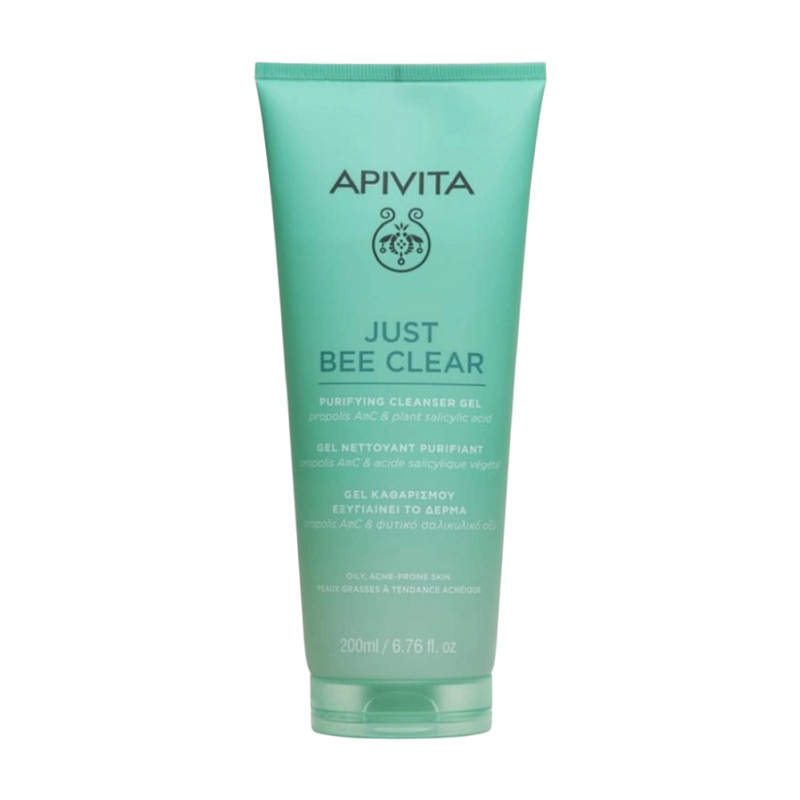 Apivita Just Bee Clear Purifying Cleanser Gel čisticí pleťový gel proti akné 200 ml