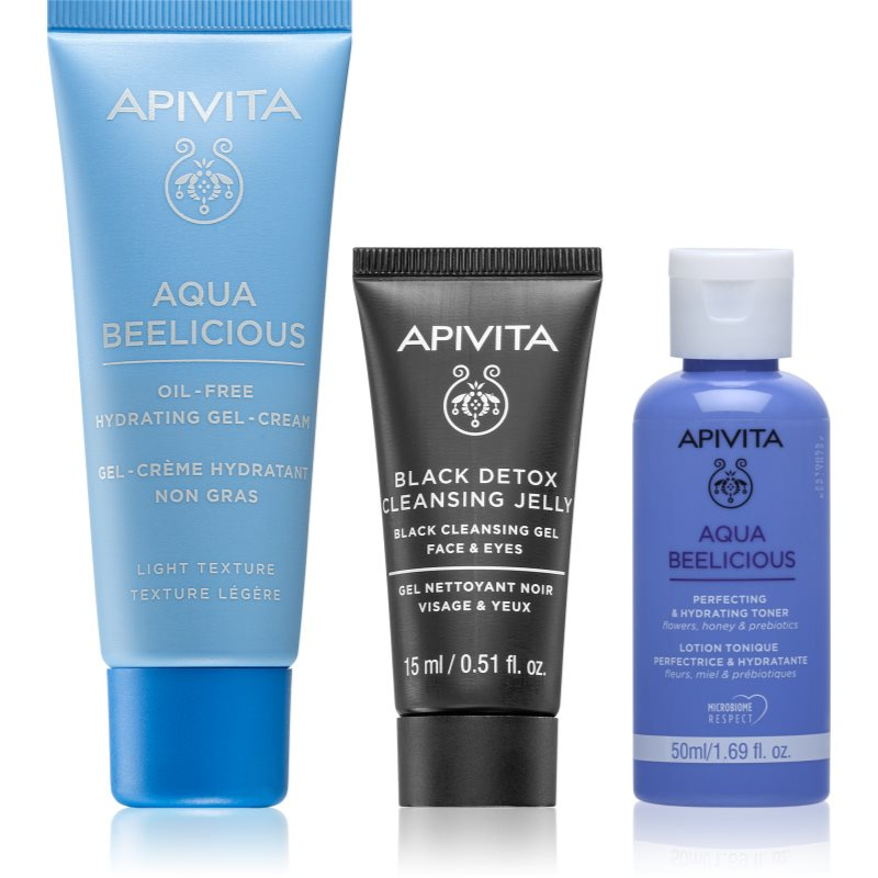 Apivita Aqua Beelicious Hydrating & Refreshing Routine Set sada pro péči o pleť pro rozjasnění a hydrataci